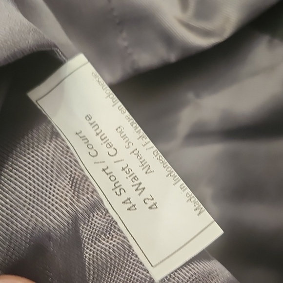 Elegant Gray Wool Fabric Mens Suit Vest Large - Picture 5 of 7